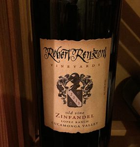 Robert Renzoni old vine Zinfandel Lopez Ranch, Cucamonga Valley, 2013